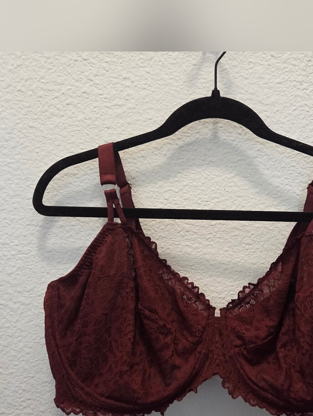 Auden Lace Underwire Bra - Burgundy 42DDD